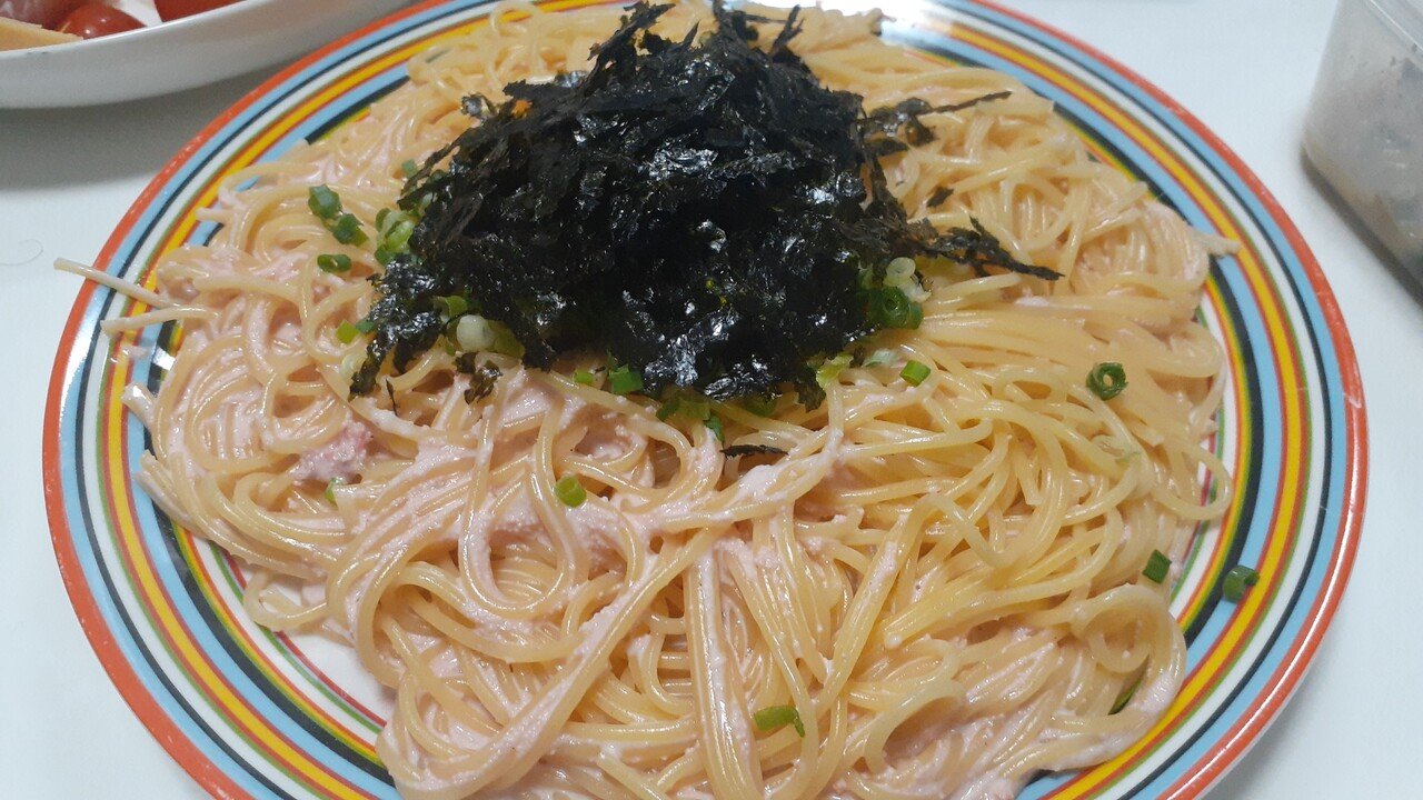 アルデンテ 和風明太クリームソースパスタの晩ごはん ほっこり応援団 たかたん かよたん 女子を幸せにする男子力研究所 Note