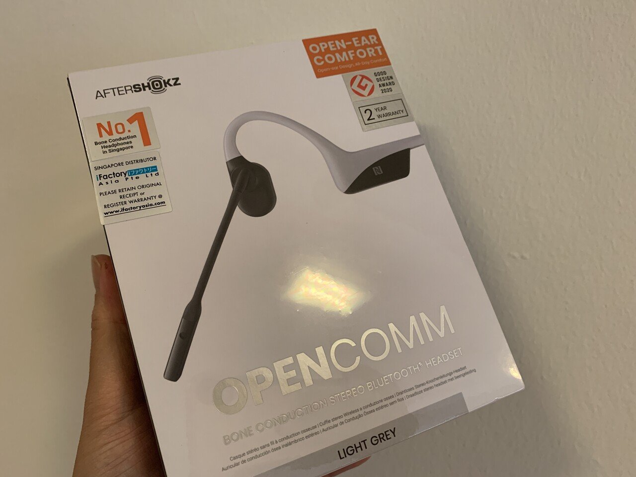 AfterShokz OpenComm オープンコム ライトグレー AfterShokz OpenComm オープンコム ライトグレー