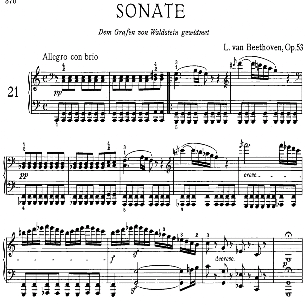 ベートーヴェン ピアノソナタ 楽譜 和声