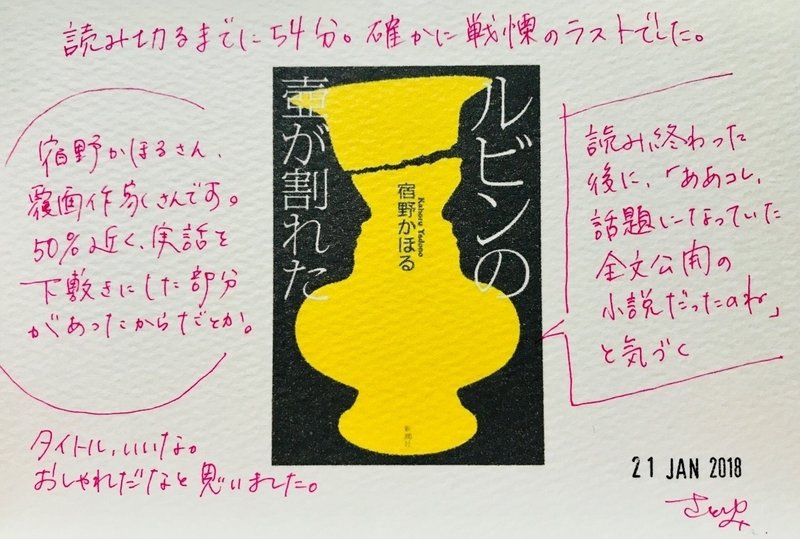 ネタバレ厳禁 ルビンの壺が割れた 宿野かほる 034 ライター佐藤友美 さとゆみ Note