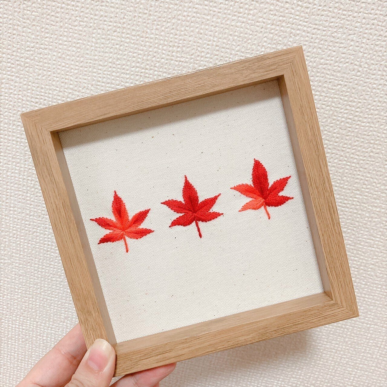 刺繍絵 紅葉 刺繍絵 紅葉