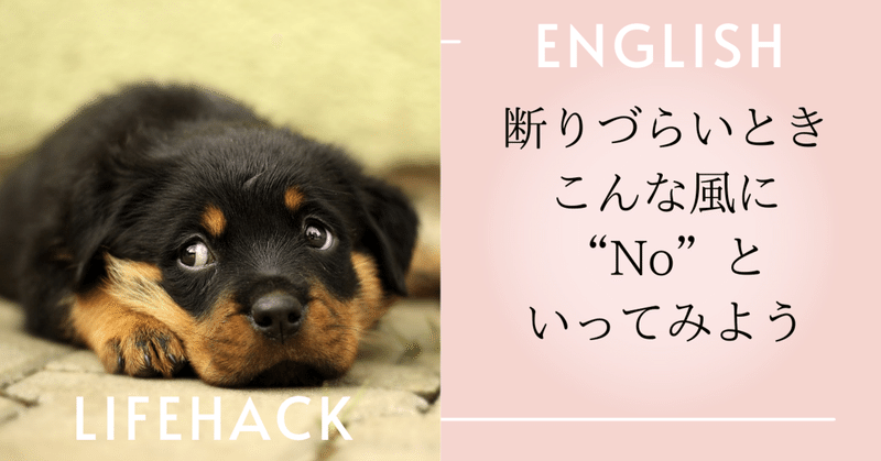 英語 断りづらいとき こんな風に No といってみよう Rae 英語小ネタ Note