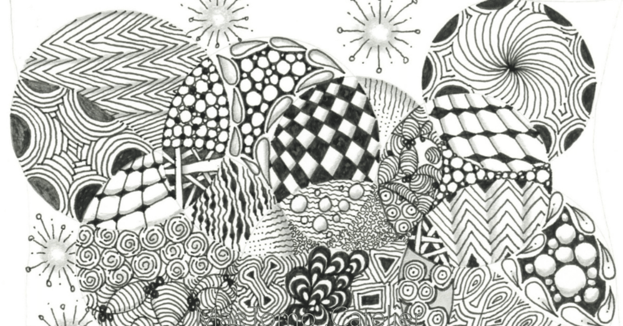 ゼンタングルパターン1〜Zentangle｜MaeTomo＠ペット・アニマル