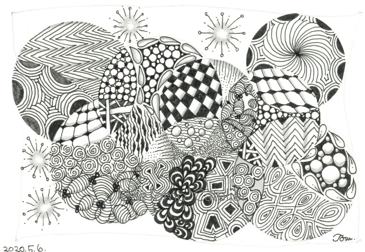 ゼンタングルパターン1〜Zentangle｜MaeTomo＠ペット・アニマル