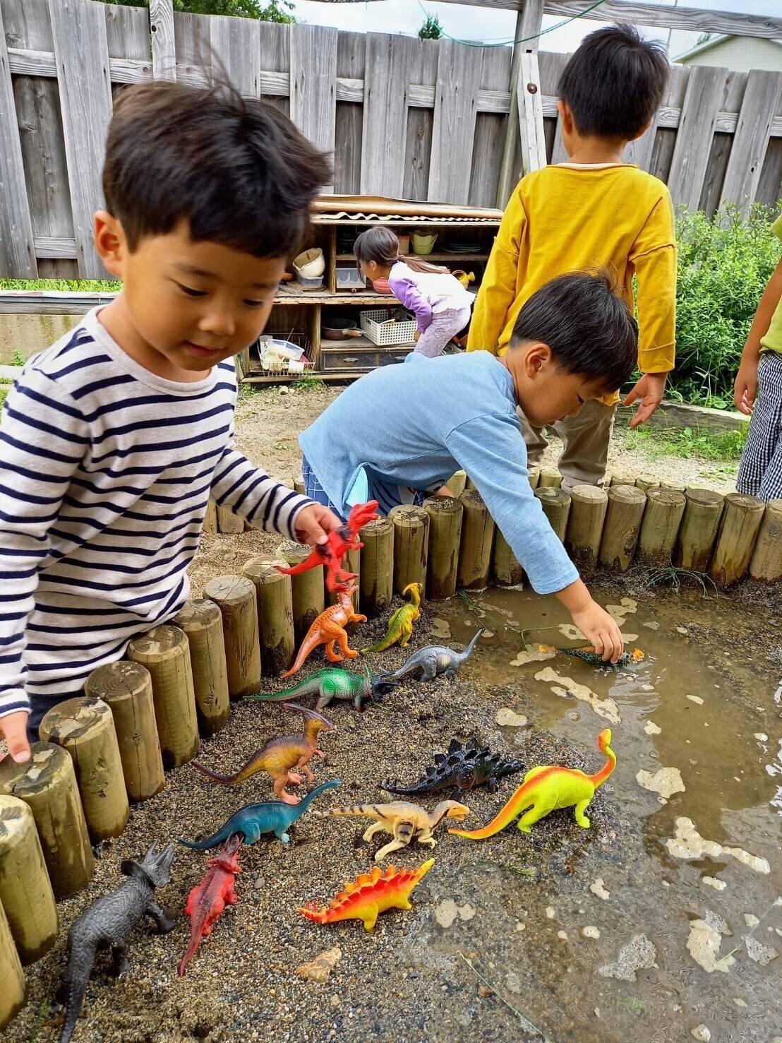 お掃除のあとは 夏日じゃなくても水遊び たけの子 Note