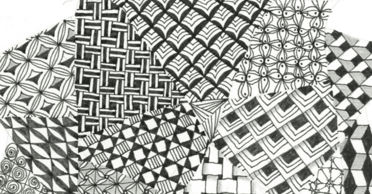 ゼンタングルパターン2〜Zentangle｜MaeTomo＠ペット・アニマル  