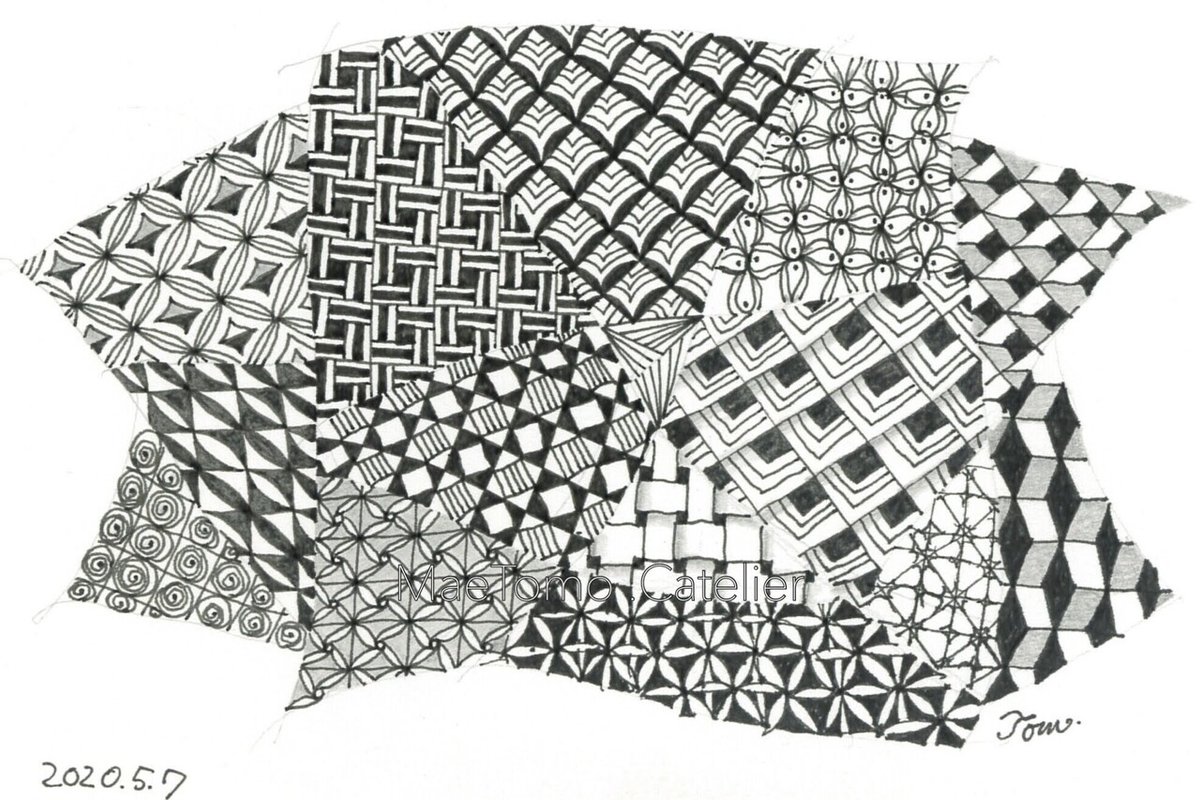 ゼンタングルパターン2〜Zentangle｜MaeTomo＠ペット・アニマル  