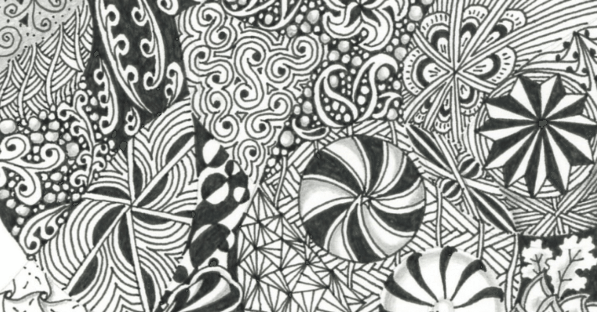 ゼンタングルパターン3〜Zentangle｜MaeTomo＠ペット・アニマル