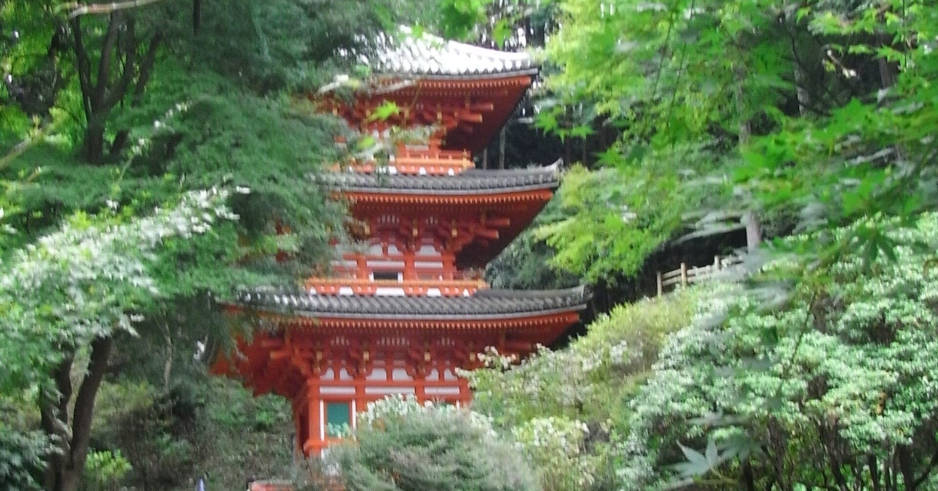 日本画　京都　岩船寺宵桜　三重塔　内田英湖 日本画 京都 岩船寺宵桜 三重塔 内田英湖
