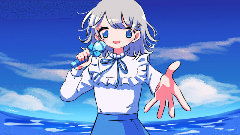 Bell様のオリジナル曲 Sparkle Summer のイラストを描かせて頂きました Uchuu Note