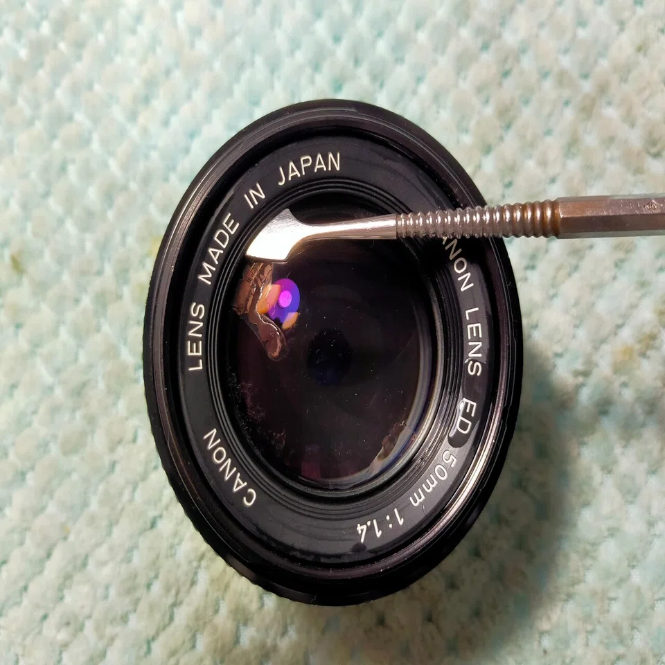Canon New FD 50mm F/1.4の分解｜フィルムカメラ修理のアクアカメラ