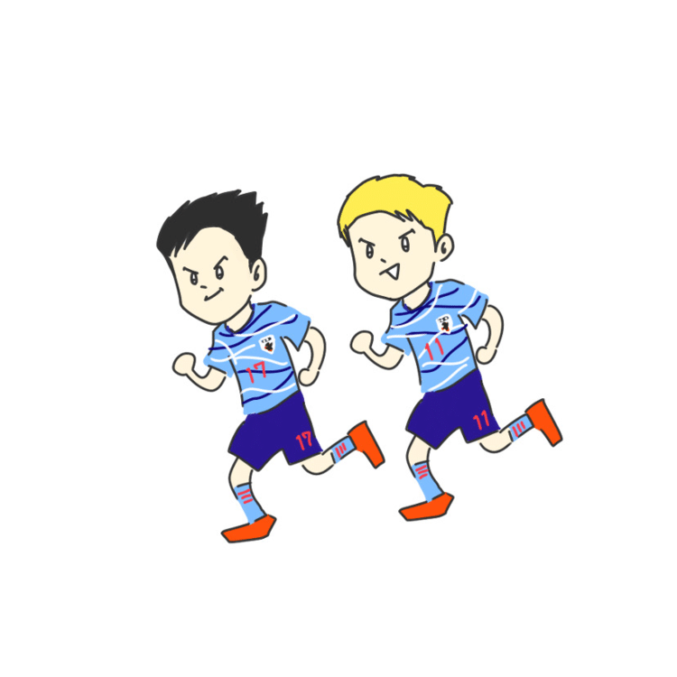 EPOCH 2023 サッカー日本代表 直筆サインカード 石川璃音 イラスト