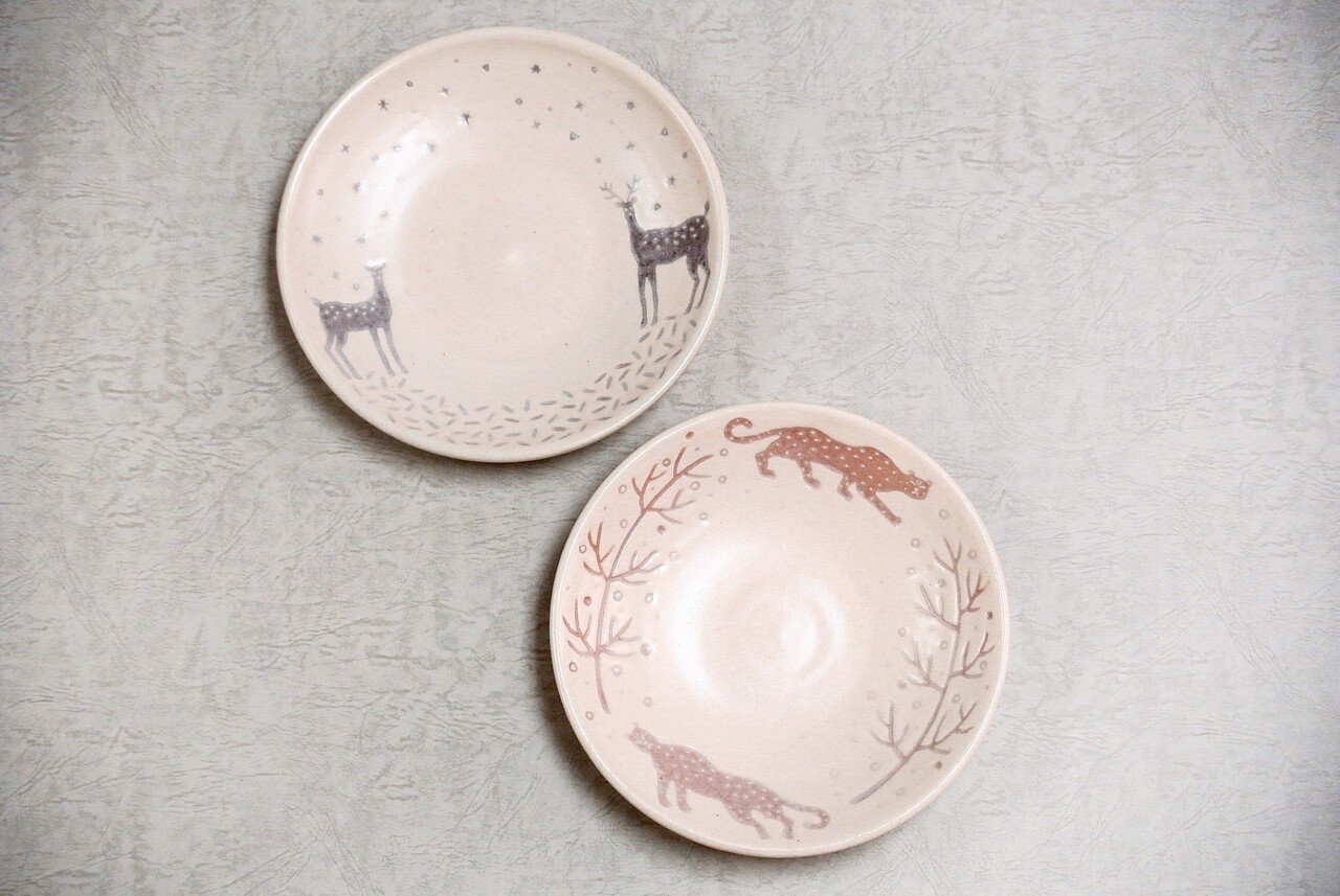 萩焼 玉祖窯 植木華城絵付 手焙り 壱對 長期保管品 萩焼 玉祖窯 植木華