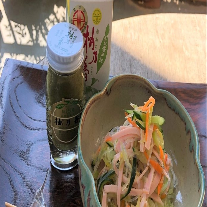 そうめん瓜の柚乃香の柚子胡椒サラダ 柚乃香本舗 Note