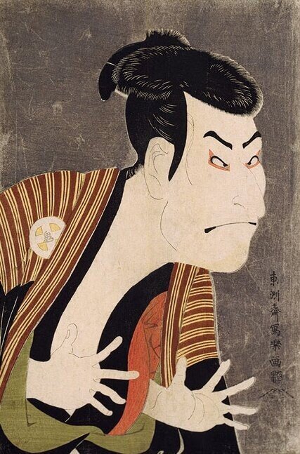 【浮世絵貼り絵アート】東洲斎写楽オマージュ／三代目大谷鬼次の奴江戸兵衛／和モダン 気ままな鑑賞エクササイズ＃22 東洲斎写楽「三代目大谷鬼次の奴