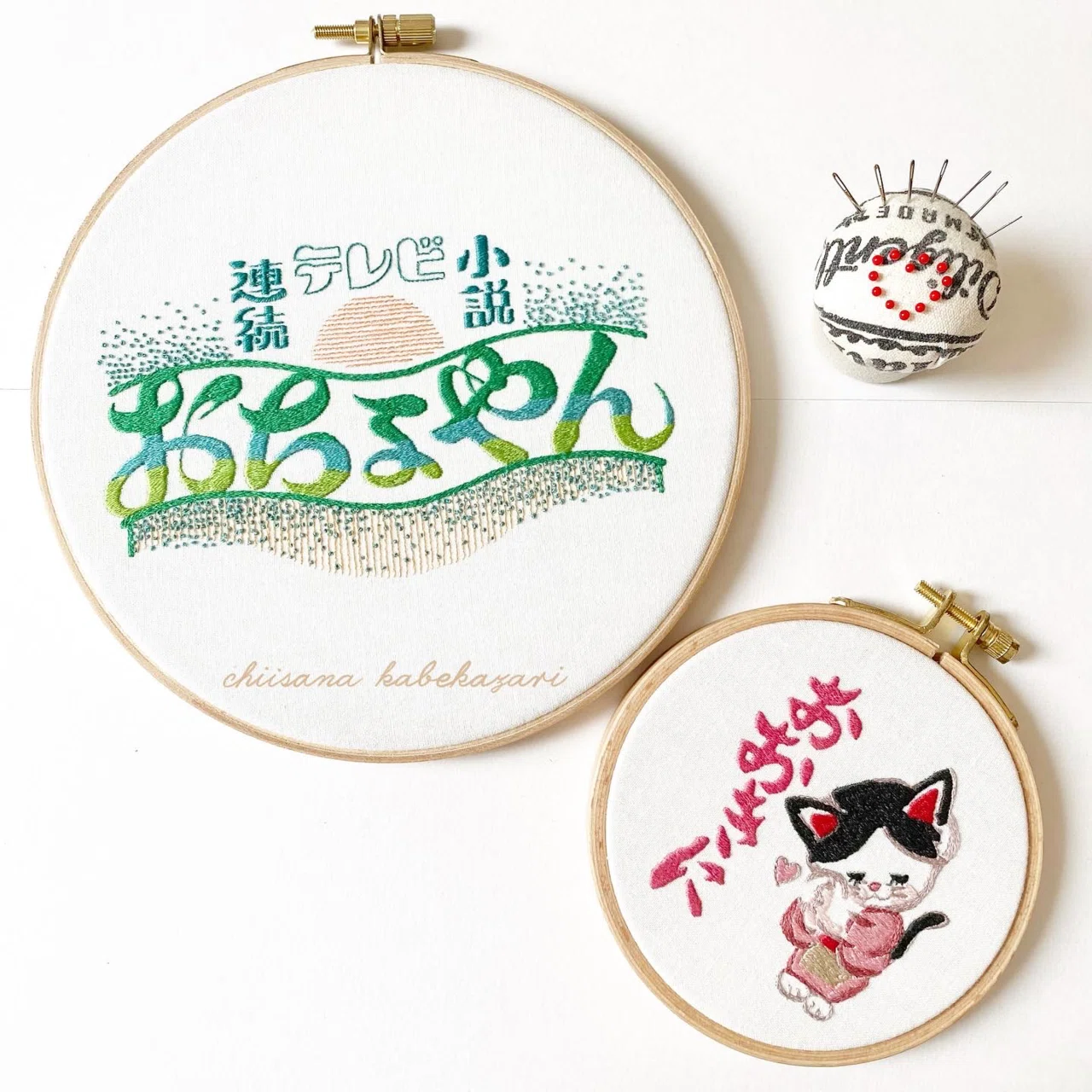 刺繍枠を飾って愉しむ“額縁”｜ちいさなかべかざり