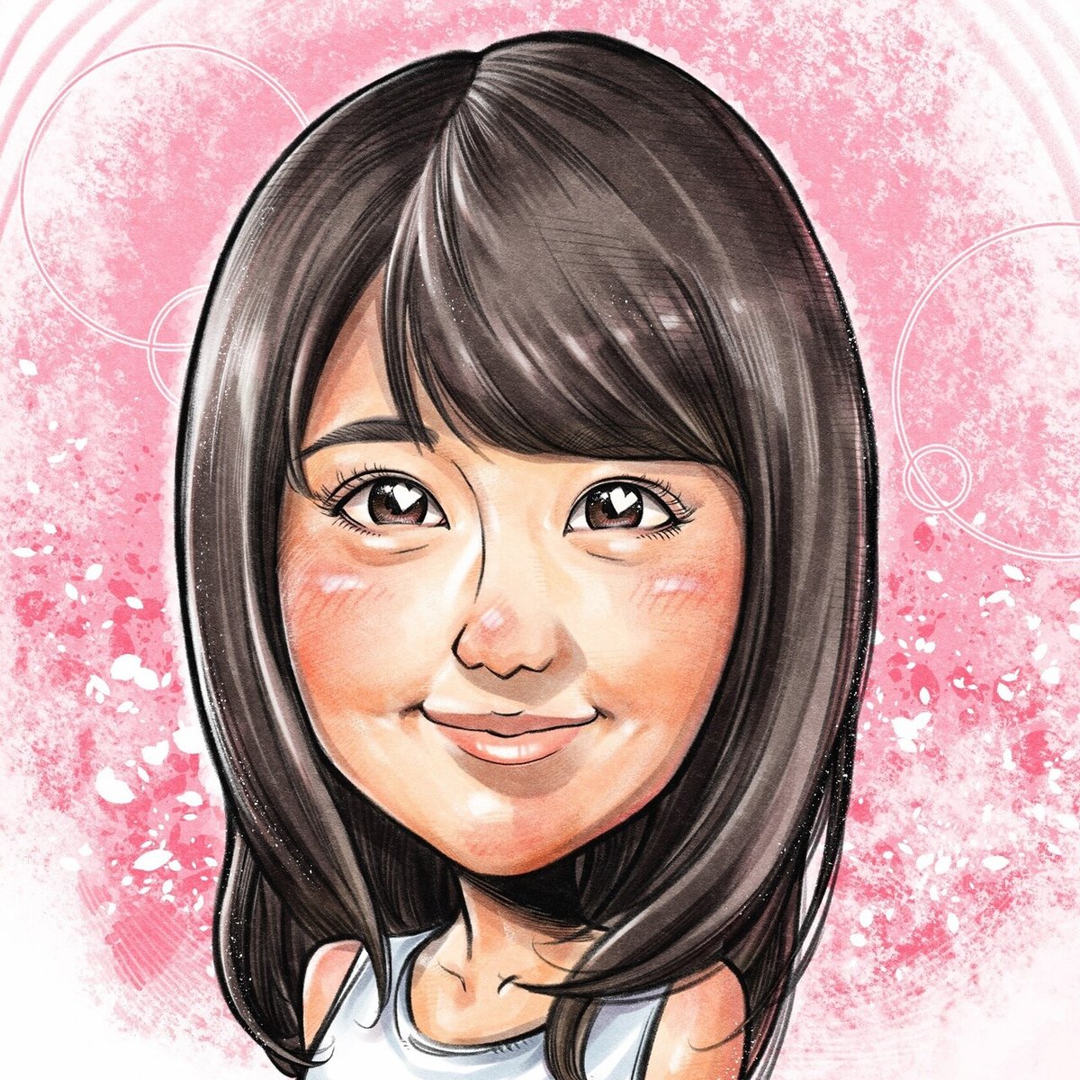 Hiroki似顔絵 超ときめき♡宣伝部の小泉遥香ちゃん🩷 💓@tokisen_sd‬