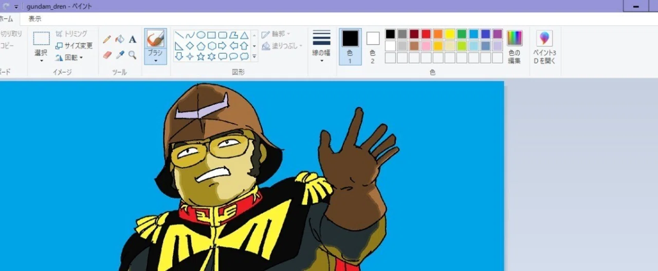 9)ウインドウズPCの標準のソフトで描くイラスト(その9中級編 透過色設定)|樋口 明広