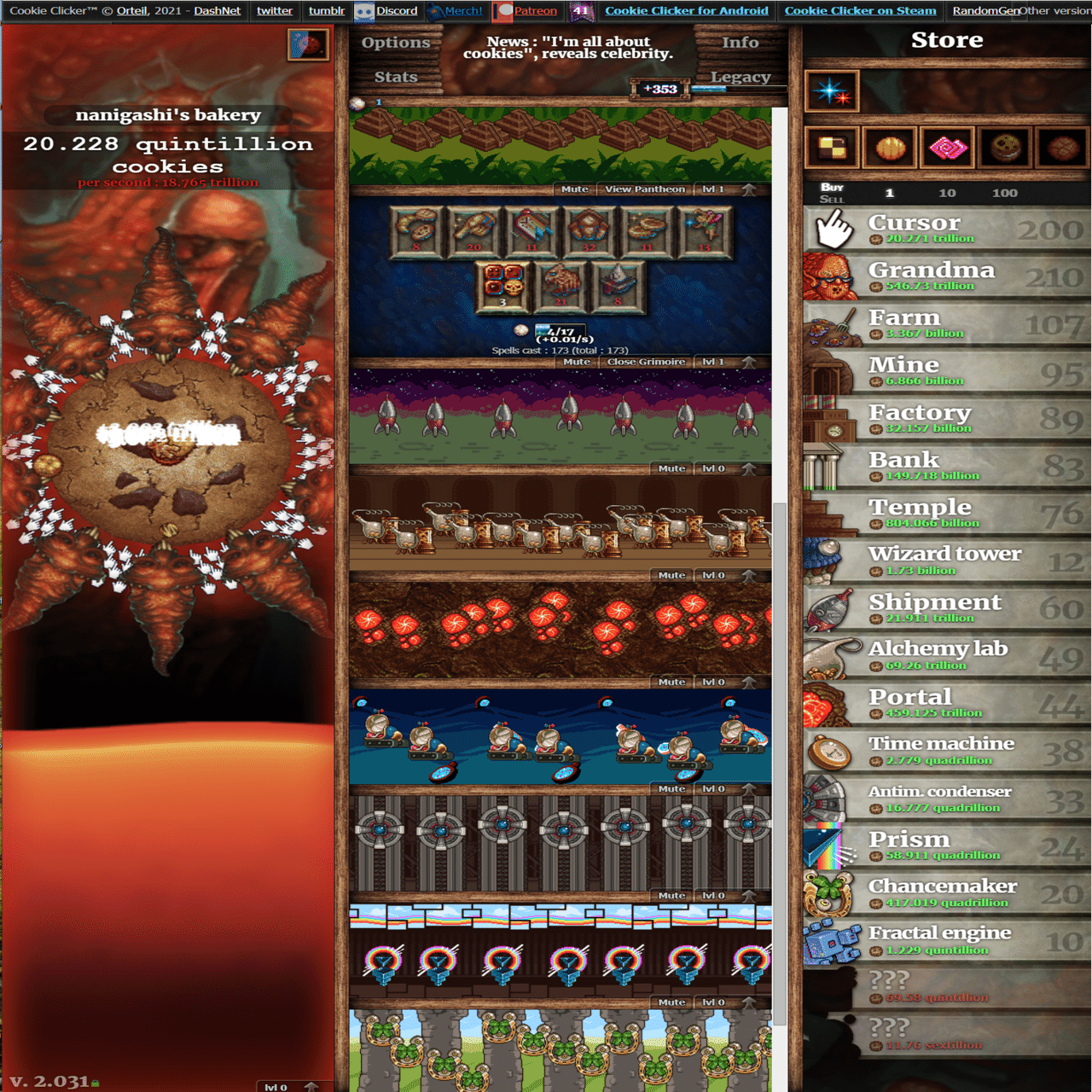 Cookie Clicker をやってみた その３ なにがし Note