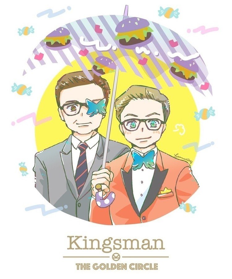 #kingsman #illustration #kingsmangoldencircle #キングスマン #キングスマンゴールデンサークル #イラスト #映画 #洋画