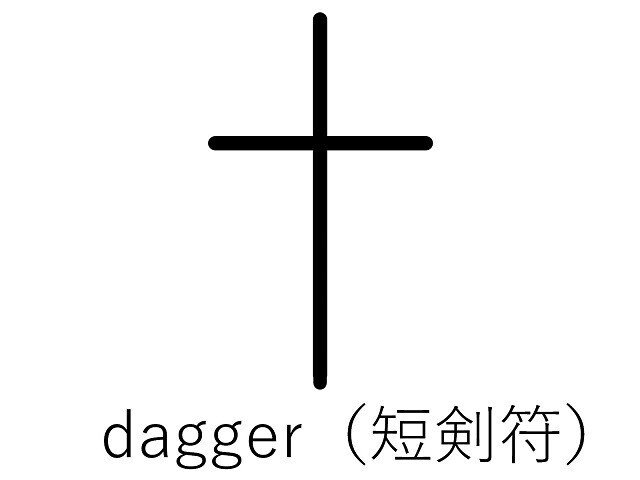 dagger　ダガー　短剣符