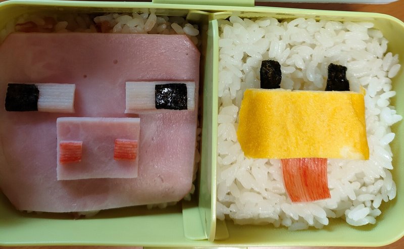 マイクラの動物キャラ弁当 Panda Note