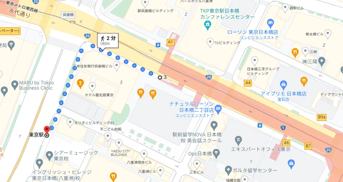 FireShot Capture 1761 - 〒103-0028 東京都中央区八重洲1丁目3 から 東京駅 - Google マップ - www.google.com