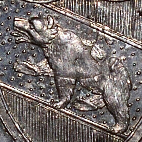 1797年 ベルン共和国 大型銀貨 カントンターレル 熊紋章 4フランケン級