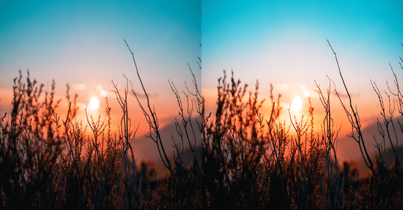 【簡単Photoshop＃12】30秒で夕焼け日没シルエットの色を強調する