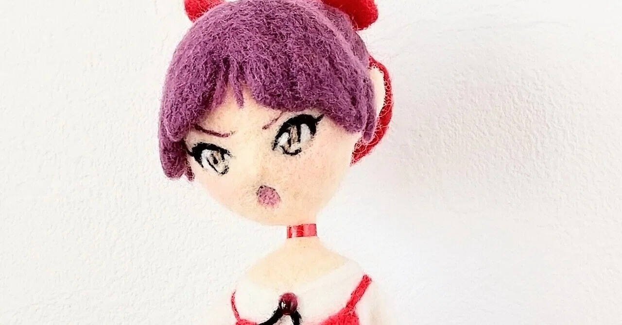 羊毛フェルトでゲゲゲの鬼太郎の猫娘を作ってみた｜みっちょん