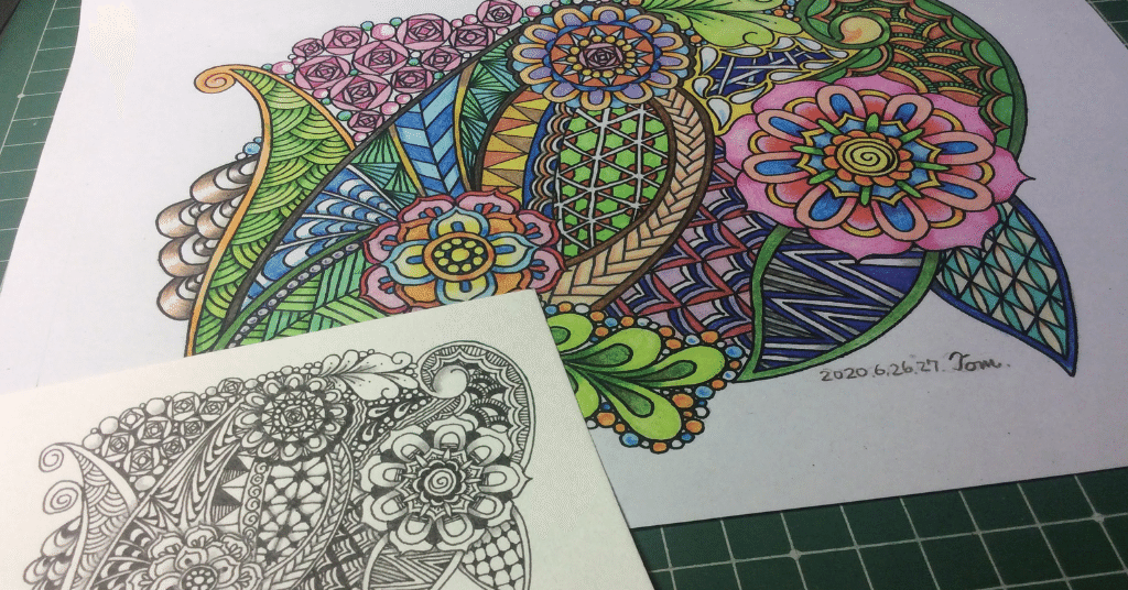 ゼンタングルパターン7〜Zentangle｜MaeTomo＠ペット・アニマル