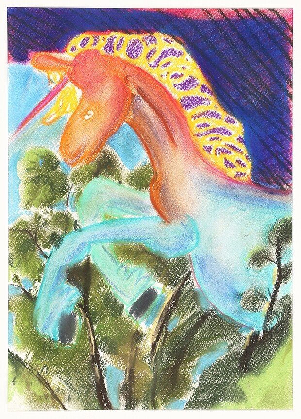 聖ヒルデガルドの一角獣|小橋陽介画集『花とイルカとユニコーン 聖ヒルデガルドの一角獣|小橋陽介画集『花とイルカとユニコーン