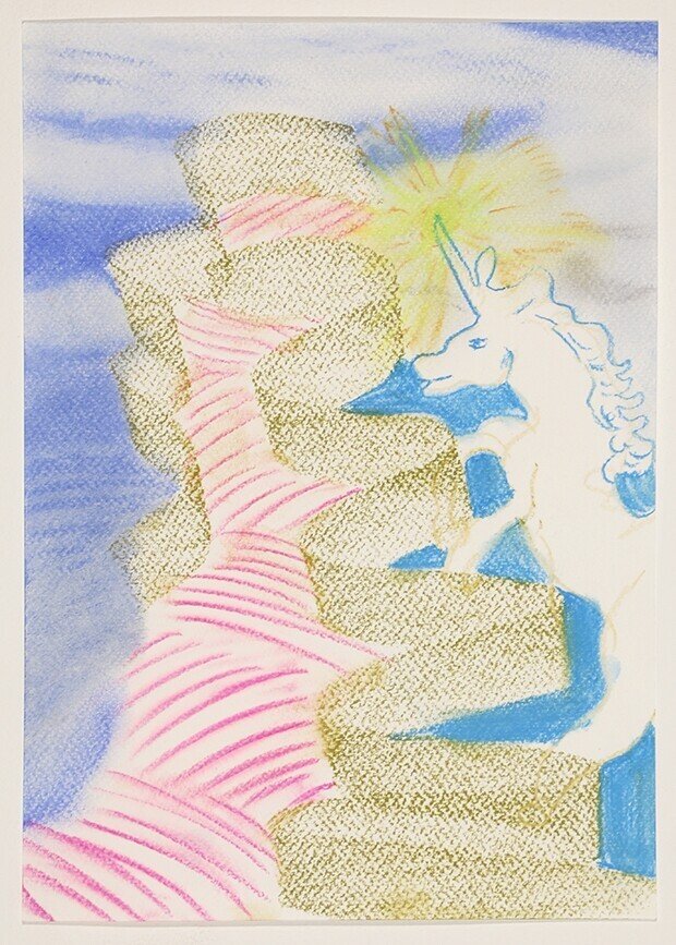 聖ヒルデガルドの一角獣｜小橋陽介画集『花とイルカとユニコーン』に