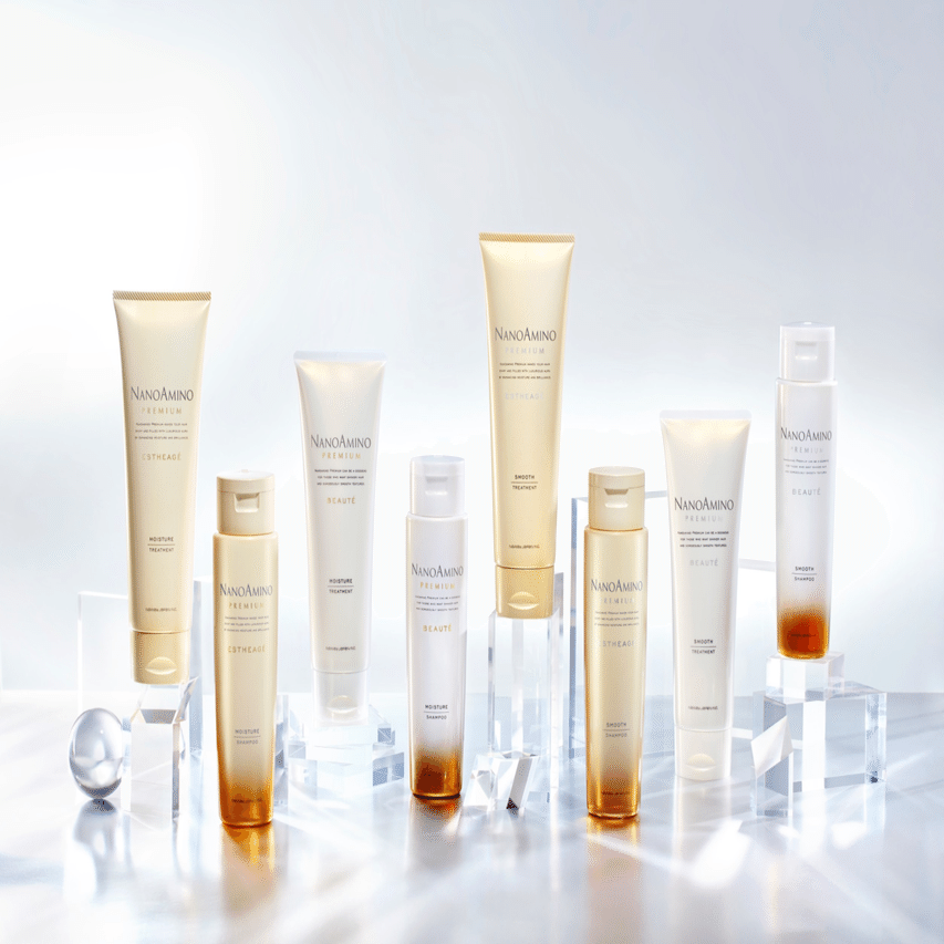 ナノアミノ プレミアムESTHEAGE モイスチャー シャンプー＆トリートメント プレミアム エスタージュ | ナノテクノロジーでヘアケアを提案する