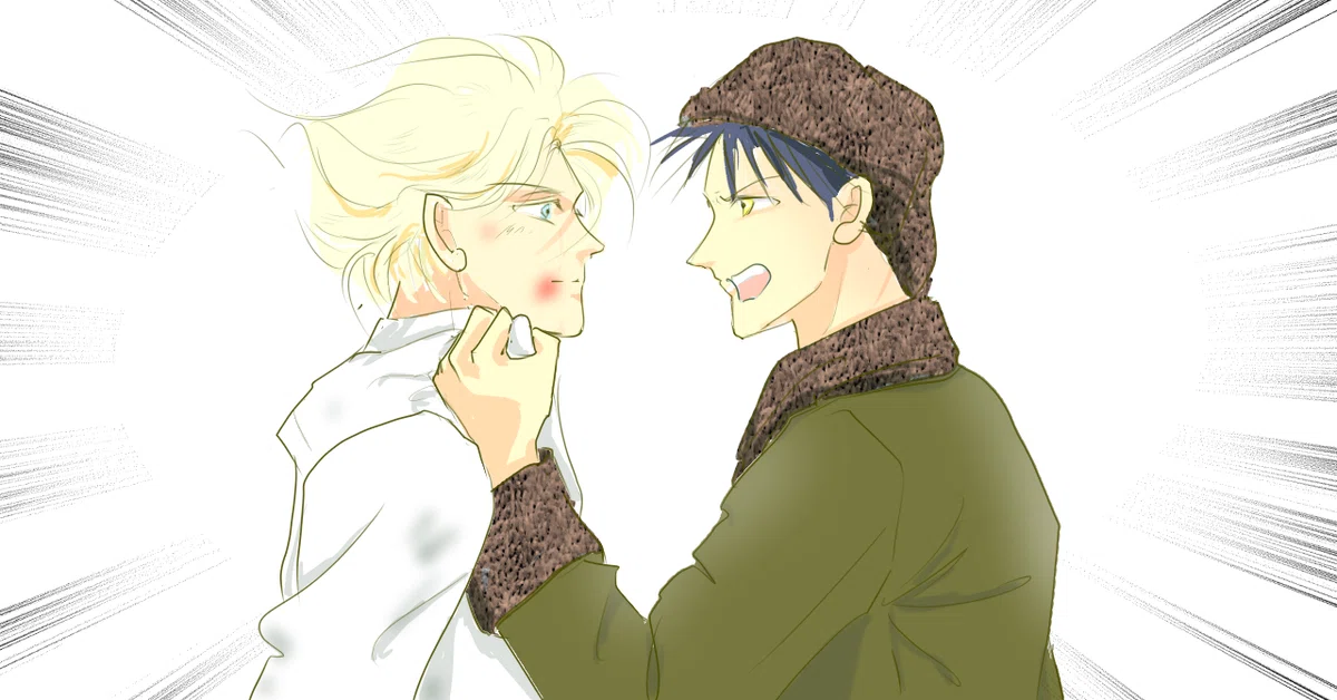 レイターとロベルト胸倉をつかむ＠