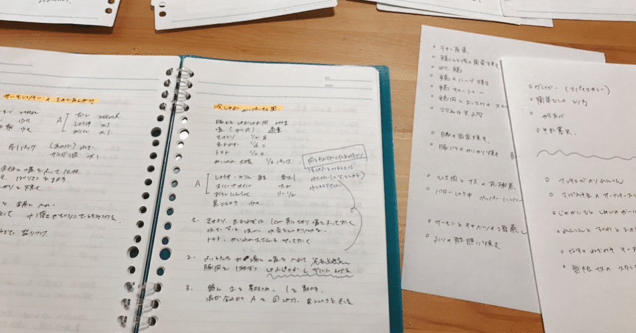 気づけば100レシピ 料理ノートを整理してみたので作り方を紹介 あや Note