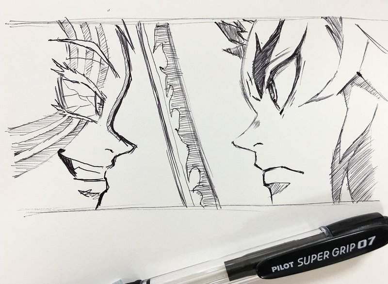 ボールペンで描く 呑みながら書きました しまうー Note