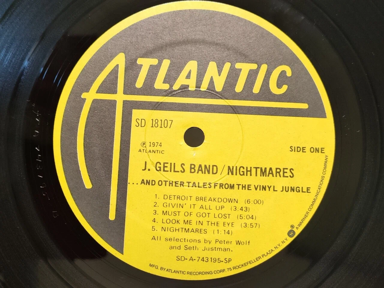 Nightmares And Other Tales From The Vinyl Jungle 悪夢とビニール ジャングル 1974 J Geils Band アトランティック期の傑作スタジオ よっしー Note