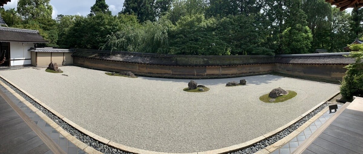 複製/tadashi.N/龍安寺/庭園図/京都/石/風景/布袋屋掛軸HJ-699 龍安寺 | 探検庭園