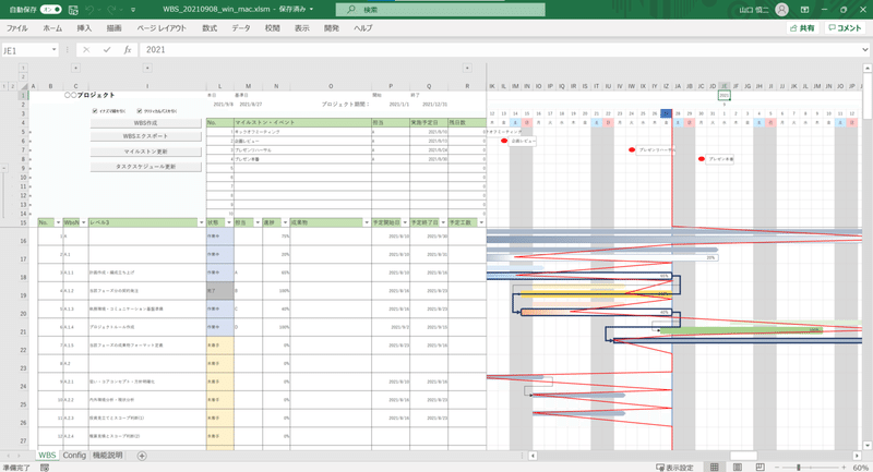 Excel Vba Wbsとガントチャートでタスクを管理する Shinji Yamaguchi Note