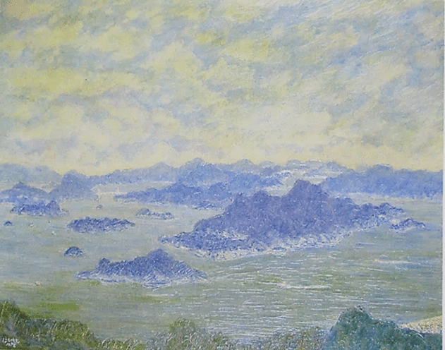 絵画 油絵 鬼沢泰治『渓谷の秋』6号 絵画 油絵 鬼沢泰治『渓谷の秋』6号