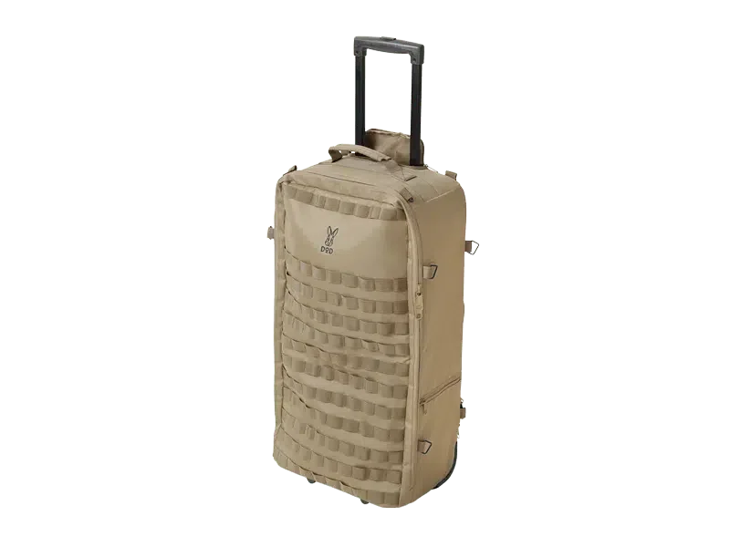 DOD スーツケース　キャンパーノ・コロコーロ2 カーキ 徒歩キャンパー必見！DODから細長いスーツケース『キャンパーノ