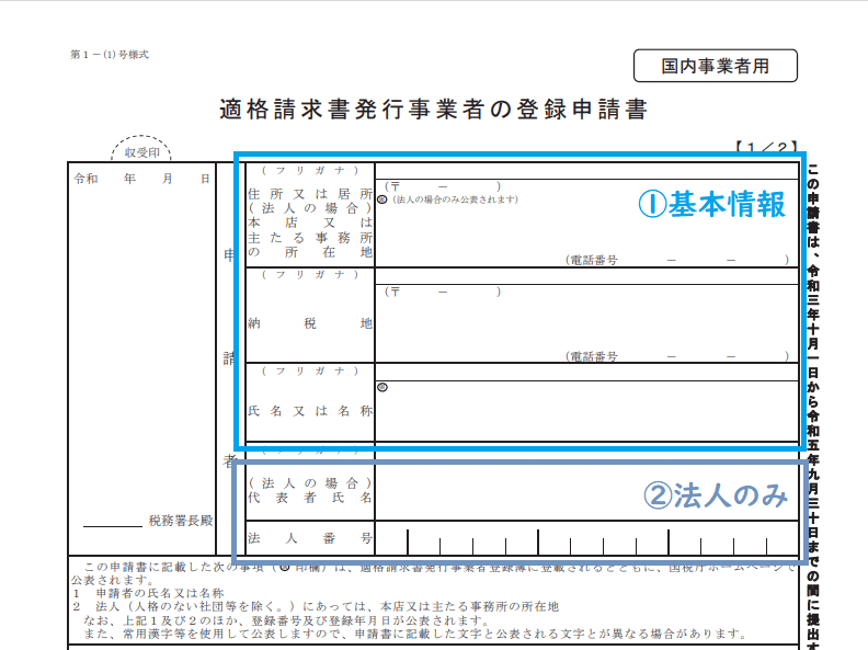 インボイス申請１