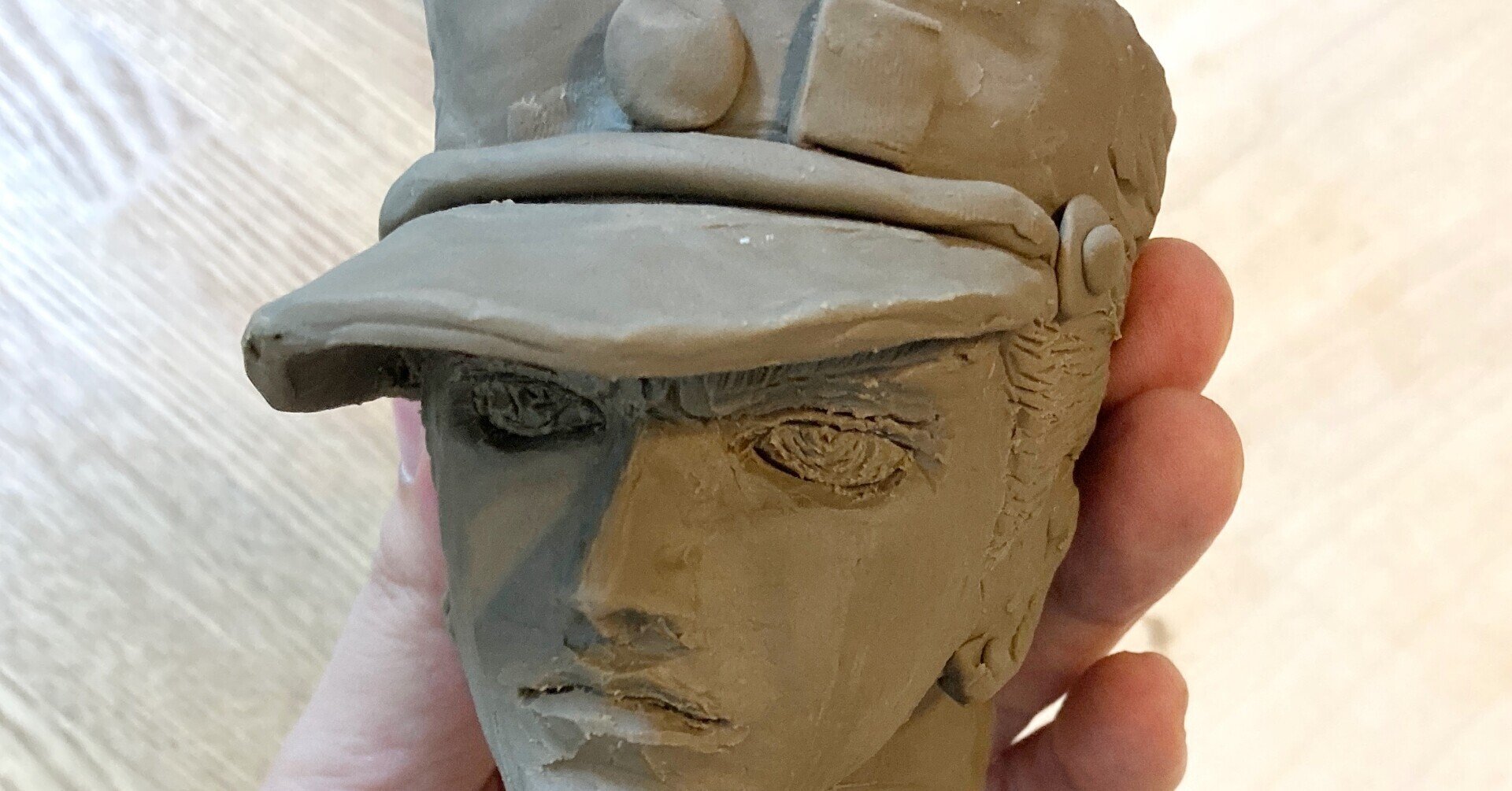 粘土造形はじめました-1作目 空条承太郎｜佐伯タシノソ