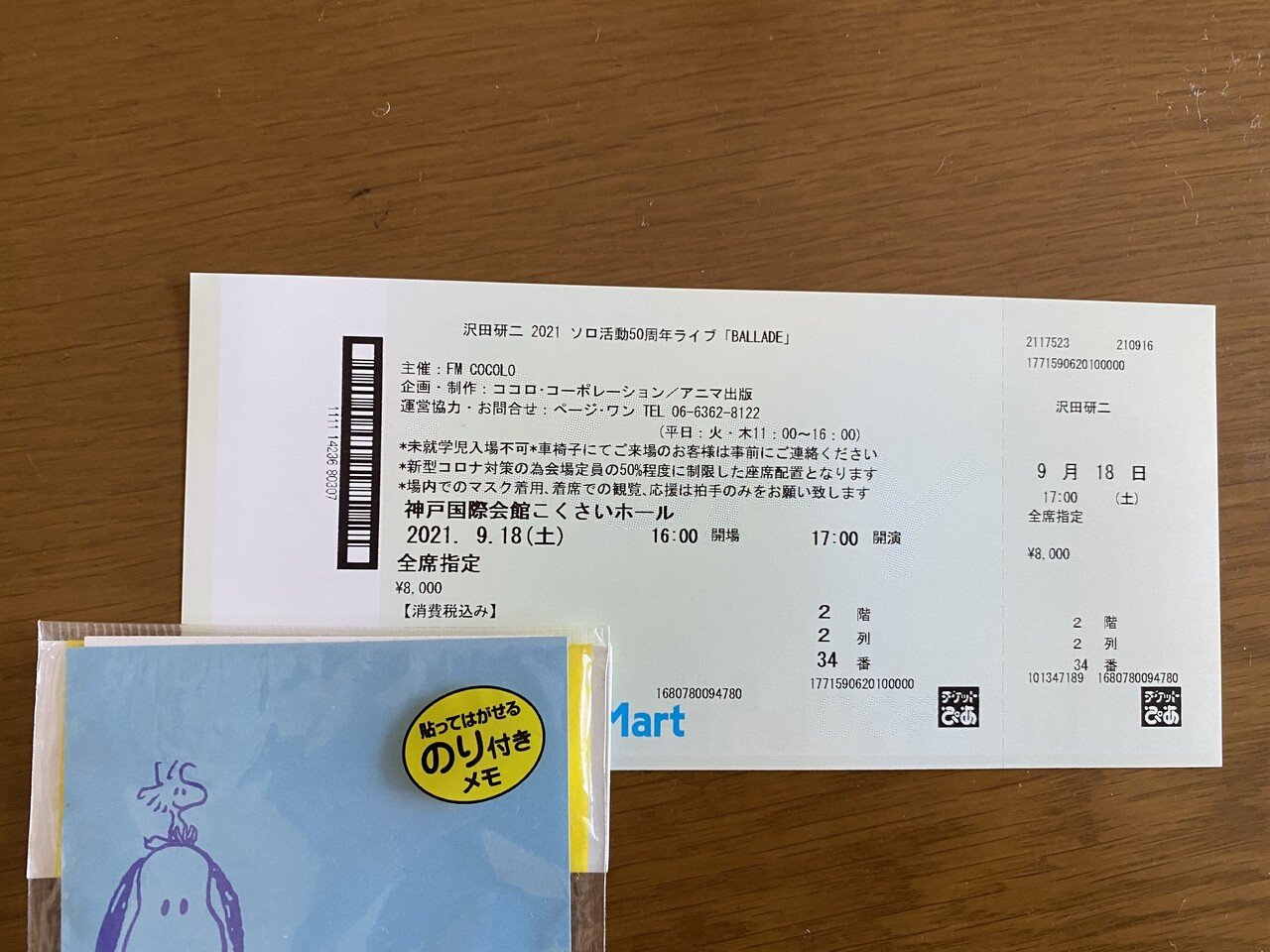 至急☆沢田研二コンサートチケット