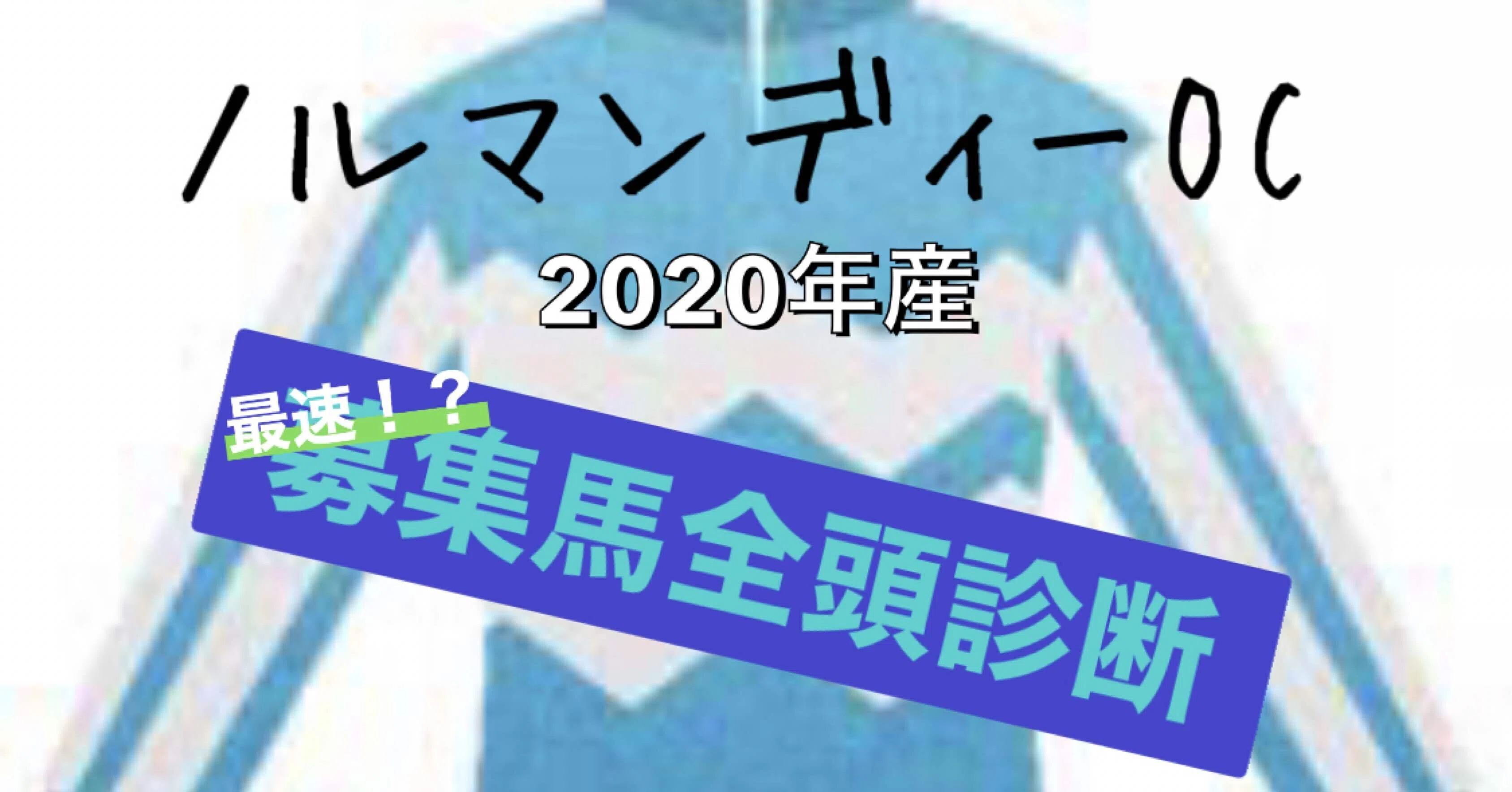 2020年産募集馬診断 1 ノルマンディーオーナーズクラブ けーばえーくん Note