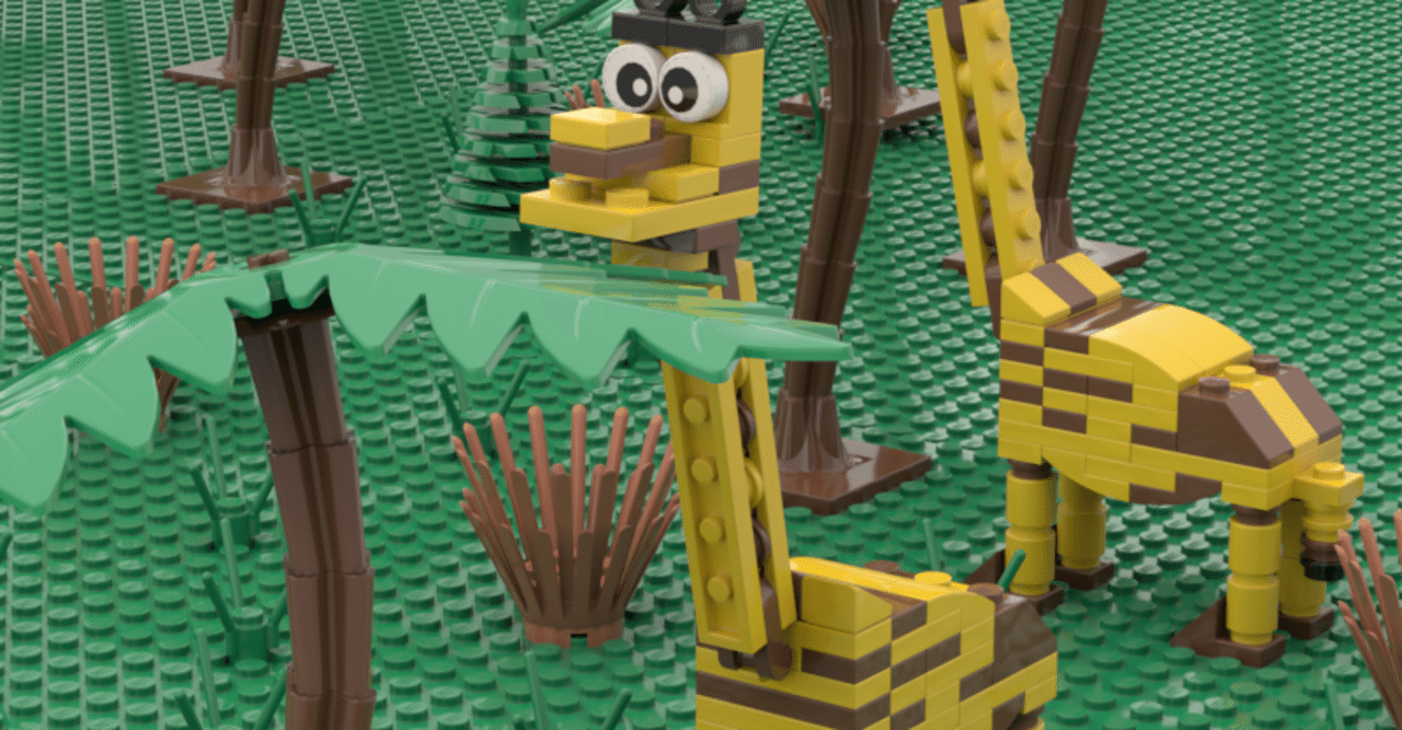 レゴで遊んで学ぼう 動物シリーズ キリン編 作り方説明書公開中 Sotaro レゴ遊びと学び Note