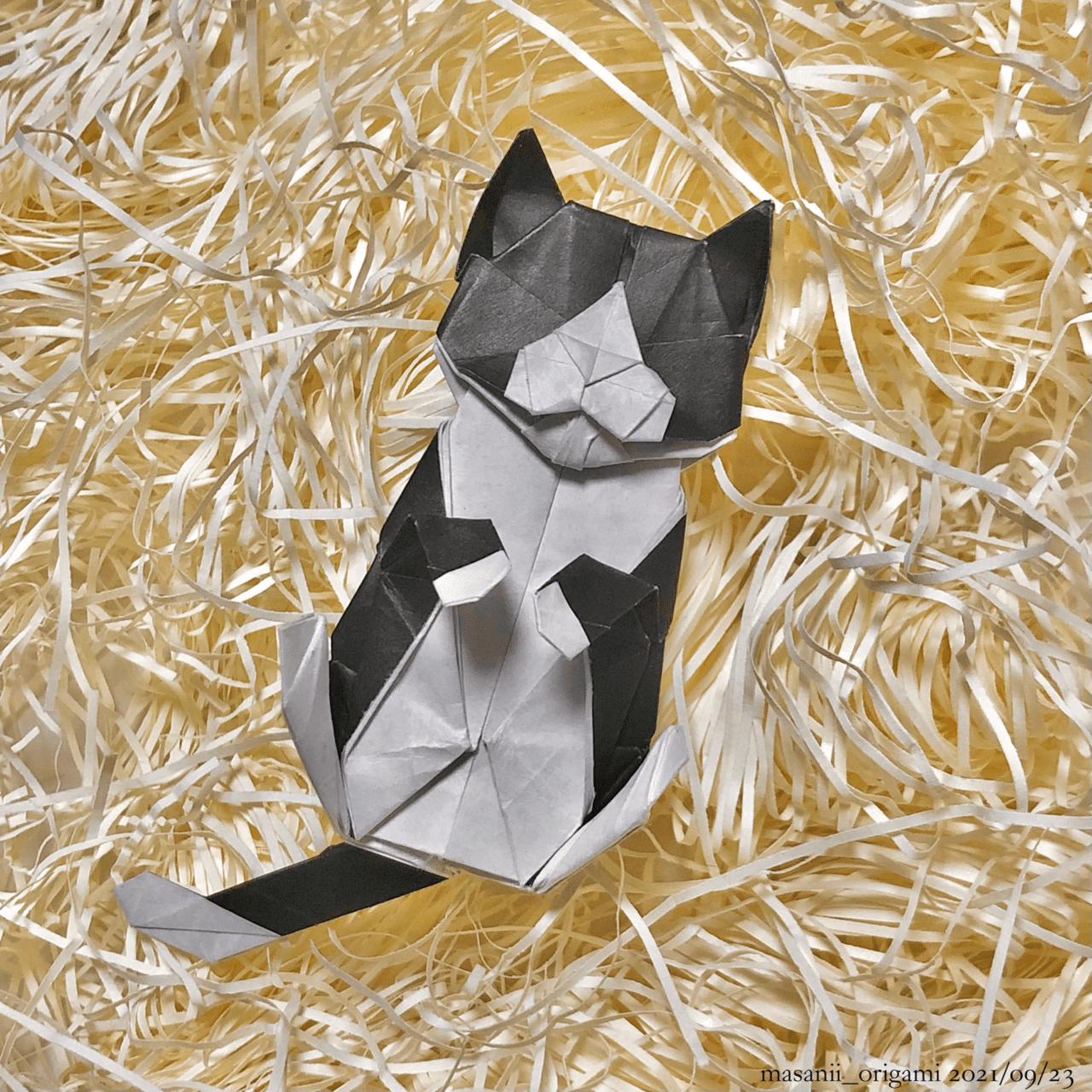 折り紙ネコチャン総合優勝 満田茂さんの にゃんこ Cat Designed By Shigeru Mitsuda まさにぃ Note