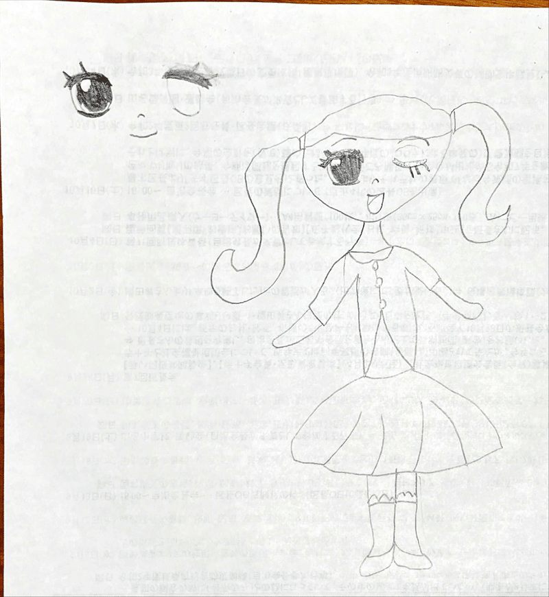 鉛筆画 女の子の練習 長女作 Jr Note