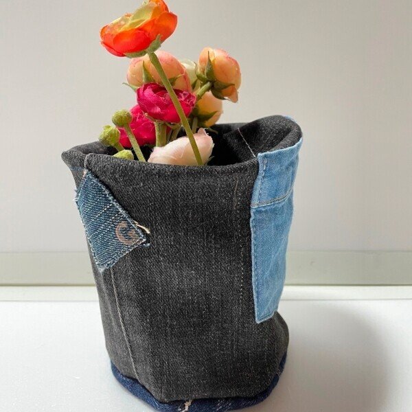 デニムリメイク　鉢カバー 61eWB8xFSqL._AC_UF894,